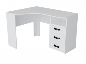 Стол угловой коллекции Престиж с 3 ящиками 