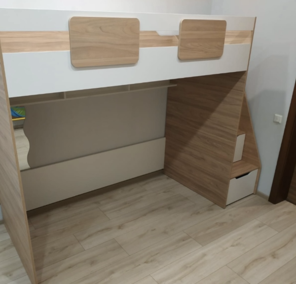 Кровать-чердак коллекции Мозаика 190х90  от Династия Kids