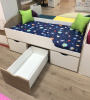 Кровать Малыш 160х80  (дуб сонома+белый) от Династия Kids