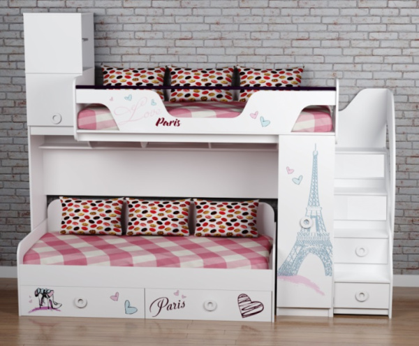 Кровать Модница-4 + кровать Модница-6 от Династия Kids