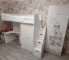 Кровать-чердак Колледж-2 (цвета разные) 200х90 от Династия Kids