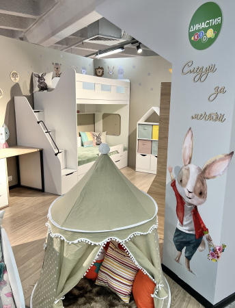 Кровать двухъярусная Твинс 190х90 (серебро + белый) от Династия Kids