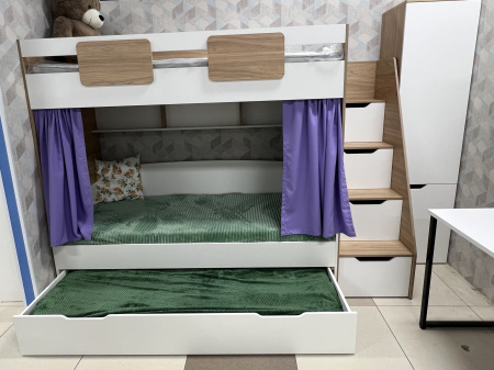 Кровать-чердак 200х90 коллекции Мозаика-2  от Династия Kids