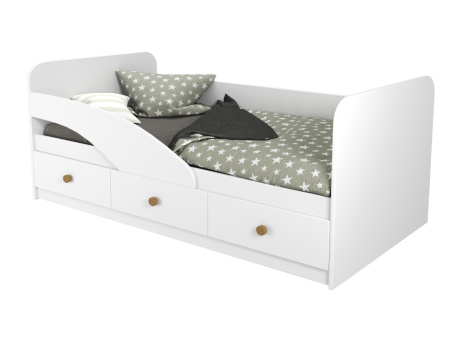 Кровать 160х80 Умка-5 NEW (ручки - дуб) от Династия Kids