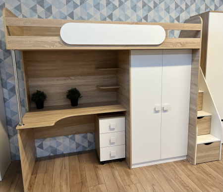 Кровать-чердак Колледж-2 (цвета разные) 200х90 от Династия Kids