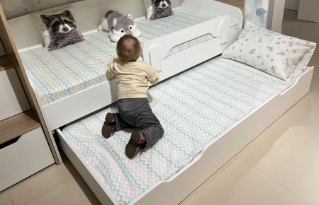 Кровать 2-х ярусная выдвижная Дабл 190х90 (цвета разные) от Династия Kids