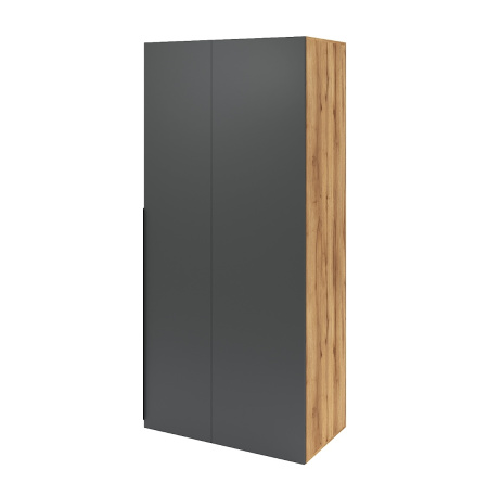 Распашной шкаф + стеллаж переходной + угловой шкаф + пенал коллекции Брайт Графит от Династия Kids