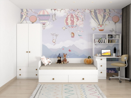 Стол 1000 мм коллекции Умка NEW (ручки - дуб) от Династия Kids