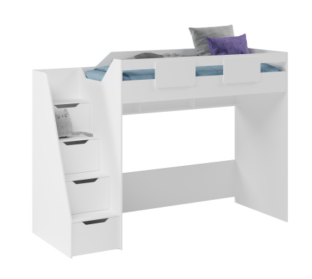 Комплект: кровать-чердак Мозаика-2 + кровать Непос + стеллаж   от Династия Kids