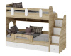 Кровать двухъярусная Фортуна-2 (дуб сонома+белый) 180*80 со съемным бортиком  от Династия Kids
