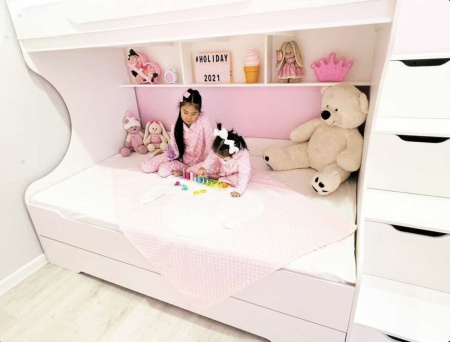 Двухъярусная кровать БИГ (цвет белый) 120х200 от Династия Kids