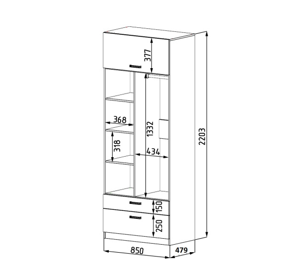 Шкаф коллекции Твой Стиль (гл. 479 мм) без принта от Династия Kids