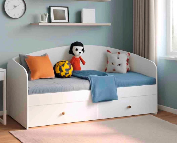 Кровать 190х90 коллекции Умка NEW (ручки - дуб)