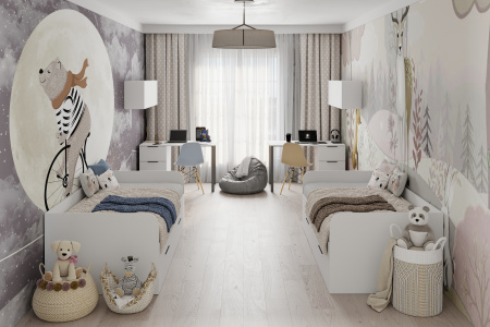 Шкаф 3-х дверный коллекции Брайт Золотистый от Династия Kids